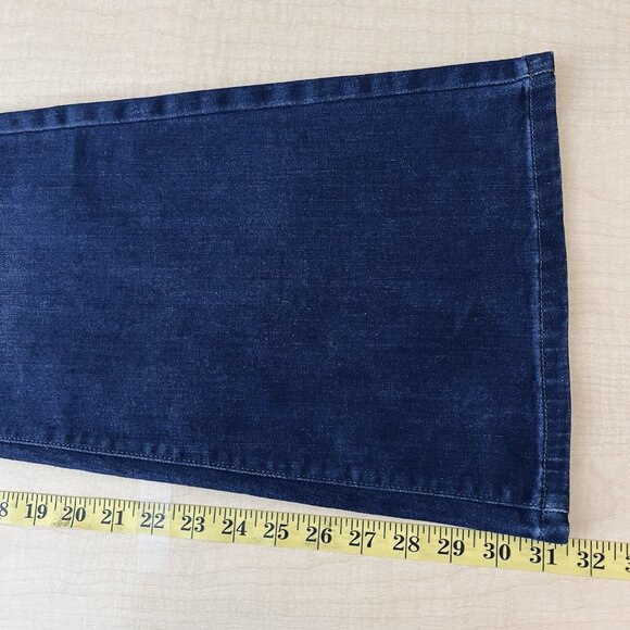 NWT Kancan Women's Blue Denim Jeans Size 11/29 Petite Flare Leg Stretch Mid Rise - Picture 13 of 14